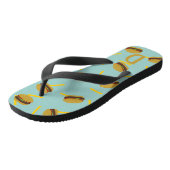 Schattigee Burger en Fries Fast Food Pattern Teens Teenslippers (Schuin)