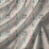 Schattigee Burlap Stamp Christmas Tree Pattern Fleece Deken