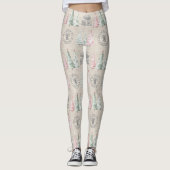 Schattigee  Burlap Stamp Christmas Tree Pattern Leggings (Voorkant)