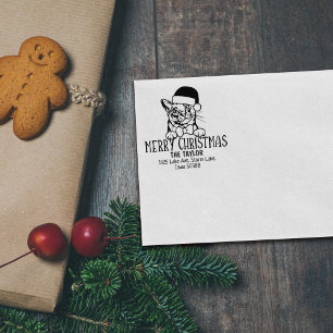 Schattigee Burmilla Cat Retour Adres Kerst Rubberstempel