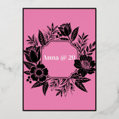 Schattigee Butterfly-thema verjaardagsdiner menu (Achterkant)