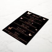 Schattigee Butterfly-thema verjaardagsdiner menu (Gedraaid)