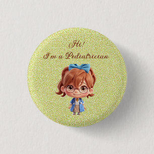 Schattigee Button van badge voor kinderarts