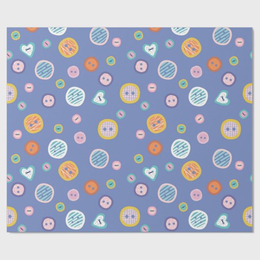 Schattigee Buttonnen Cadeaupapier (Vlak)