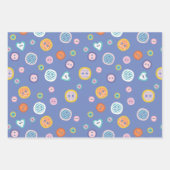 Schattigee Buttonnen Inpakpapier Vel (Voorkant 3)