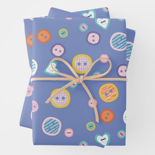 Schattigee Buttonnen Inpakpapier Vel (In situ)