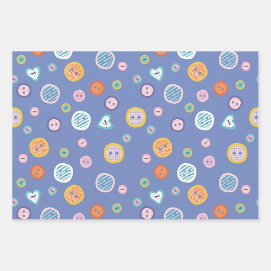 Schattigee Buttonnen Inpakpapier Vel (Voorkant)