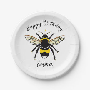 Schattigee Buzzy BEE Wildlife - Happy Birthday - F Papieren Bordje