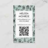 Schattigee Cacti & Succulenten QR Code Bestellen D Visitekaartje (Achterkant)