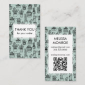 Schattigee Cacti & Succulenten QR Code Bestellen D Visitekaartje (Voorkant / Achterkant)