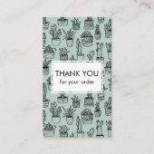 Schattigee Cacti & Succulenten QR Code Bestellen D Visitekaartje (Voorkant)