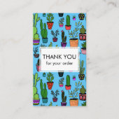 Schattigee Cacti & Succulenten QR Code Bestellen D Visitekaartje (Voorkant)