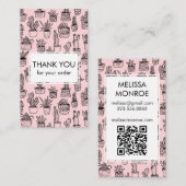 Schattigee Cacti & Succulenten QR Code Bestellen D Visitekaartje (Voorkant / Achterkant)