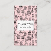 Schattigee Cacti & Succulenten QR Code Bestellen D Visitekaartje (Voorkant)