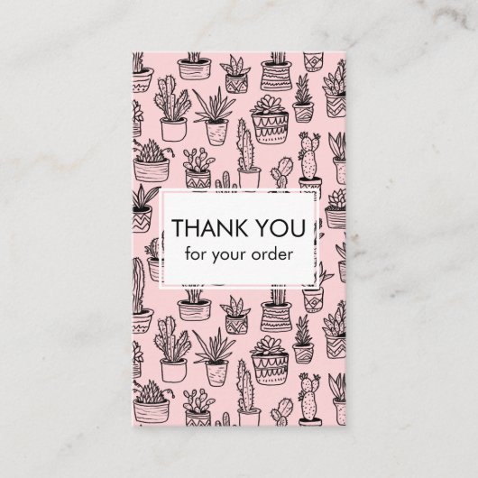 Schattigee Cacti & Succulenten QR Code Bestellen D Visitekaartje (Voorkant)