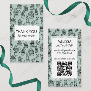 Schattigee Cacti & Succulenten QR Code Bestellen D Visitekaartje