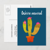 Schattigee cactus adreswijziging We hebben briefka Briefkaart (Voorkant / Achterkant)