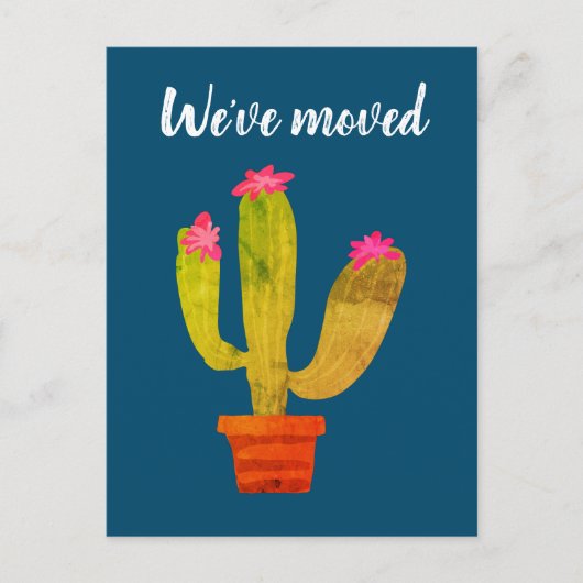 Schattigee cactus adreswijziging We hebben briefka Briefkaart (Voorkant)