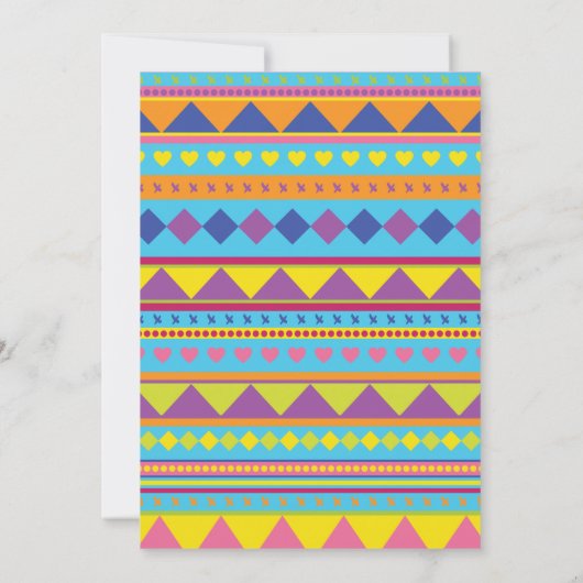 Schattigee Cactus Baby shower Kleurrijk Zuidwest Kaart (Achterkant)