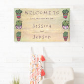 Schattigee Cactus bruiloft Spandoek (Insitu)