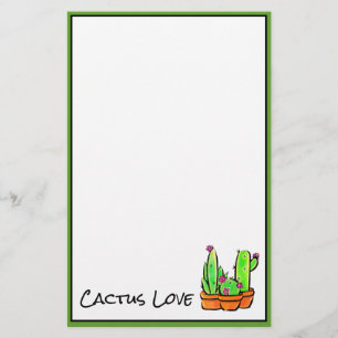 Schattigee Cactus cactussen succulenten roze woest Briefpapier