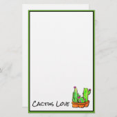 Schattigee Cactus cactussen succulenten roze woest Briefpapier (Voorkant / Achterkant)