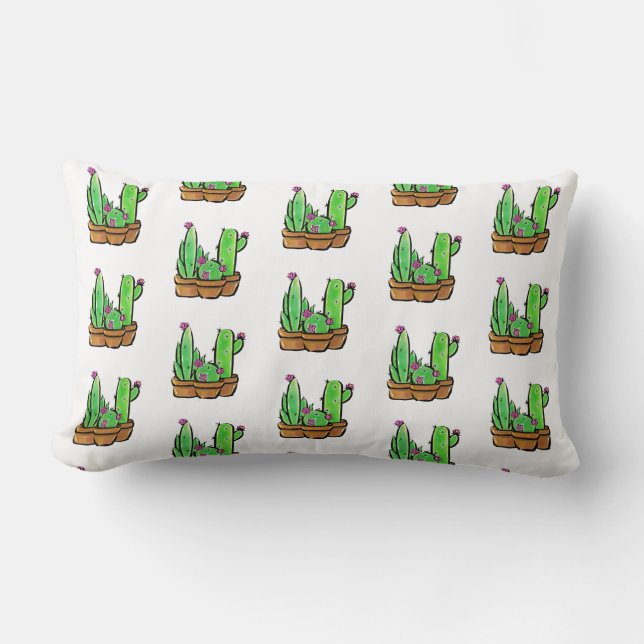 Schattigee Cactus cactussen succulenten woestijnbl Kussen (Voorkant)