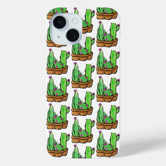 Schattigee cactus cactussen vetplanten Case-Mate iPhone case (Achterkant)