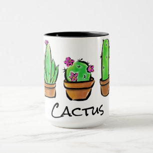 Schattigee Cactus cactussen vetplanten woestijnblo Mok
