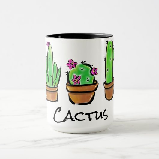 Schattigee Cactus cactussen vetplanten woestijnblo Mok (Midden)