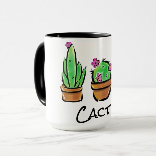 Schattigee Cactus cactussen vetplanten woestijnblo Mok (Voorkant links)