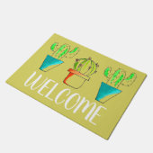 Schattigee Cactus Desert Thema Welkomstmat Deurmat (Schuin)