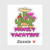 Schattigee cactus familie sticker (Vel)