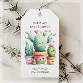 Schattigee Cactus Fiesta Baby shower Dank u voor u Cadeaulabel
