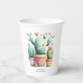 Schattigee Cactus Fiesta Baby shower Papieren Bekers (Voorkant)