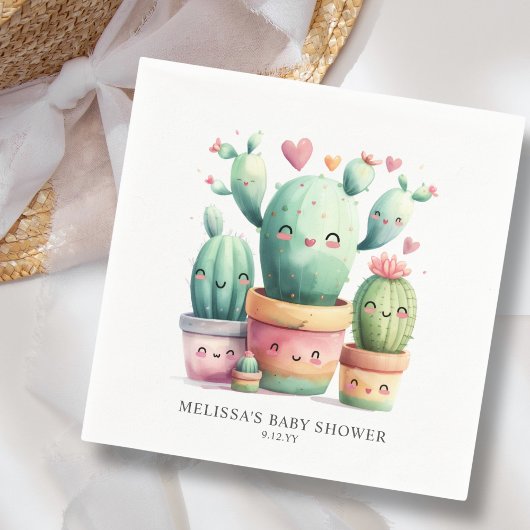Schattigee Cactus Fiesta Baby shower Servet