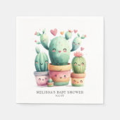 Schattigee Cactus Fiesta Baby shower Servet (Voorkant)