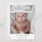 Schattigee Cactus Floral Baby shower Foto Dank u Bedankkaart (Achterkant)