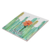 Schattigee Cactus Floral Botanical Tegeltje (Zijkant)