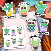 Schattigee Cactus Goede Baan Student Aanmoediging Sticker