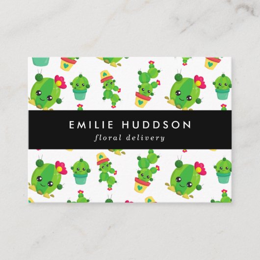 Schattigee Cactus, Groene Cactus, Bloemenwinkel, B Visitekaartje (Voorkant)