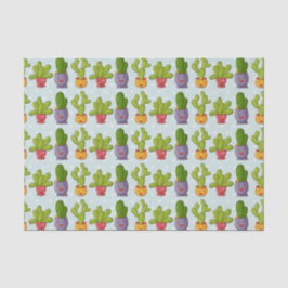 Schattigee cactus in bloempotten Leuke illustratie Tissuepapier