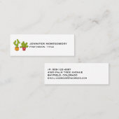 Schattigee cactus in een bloempottekening mini visitekaartje (Voorkant / Achterkant)