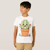 Schattigee cactus in een pot t-shirt (Voorkant volledig)