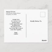 Schattigee Cactus in een Sombrero op Chalkboard Da Briefkaart (Achterkant)