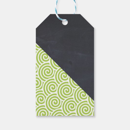 Schattigee Cactus in een Sombrero op Chalkboard Da Cadeaulabel (Achterkant)