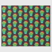 Schattigee Cactus in een Sombrero Staande in een B Cadeaupapier (Vlak)