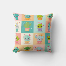 Schattigee Cactus Kawaii Baby shower Kussen