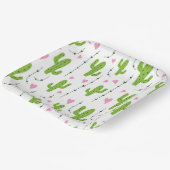 Schattigee cactus met harten in het groen papieren bordje (Gebogen)