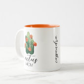 Schattigee Cactus Moeder Plant Lover Tweekleurige Koffiemok (Voorkant links)